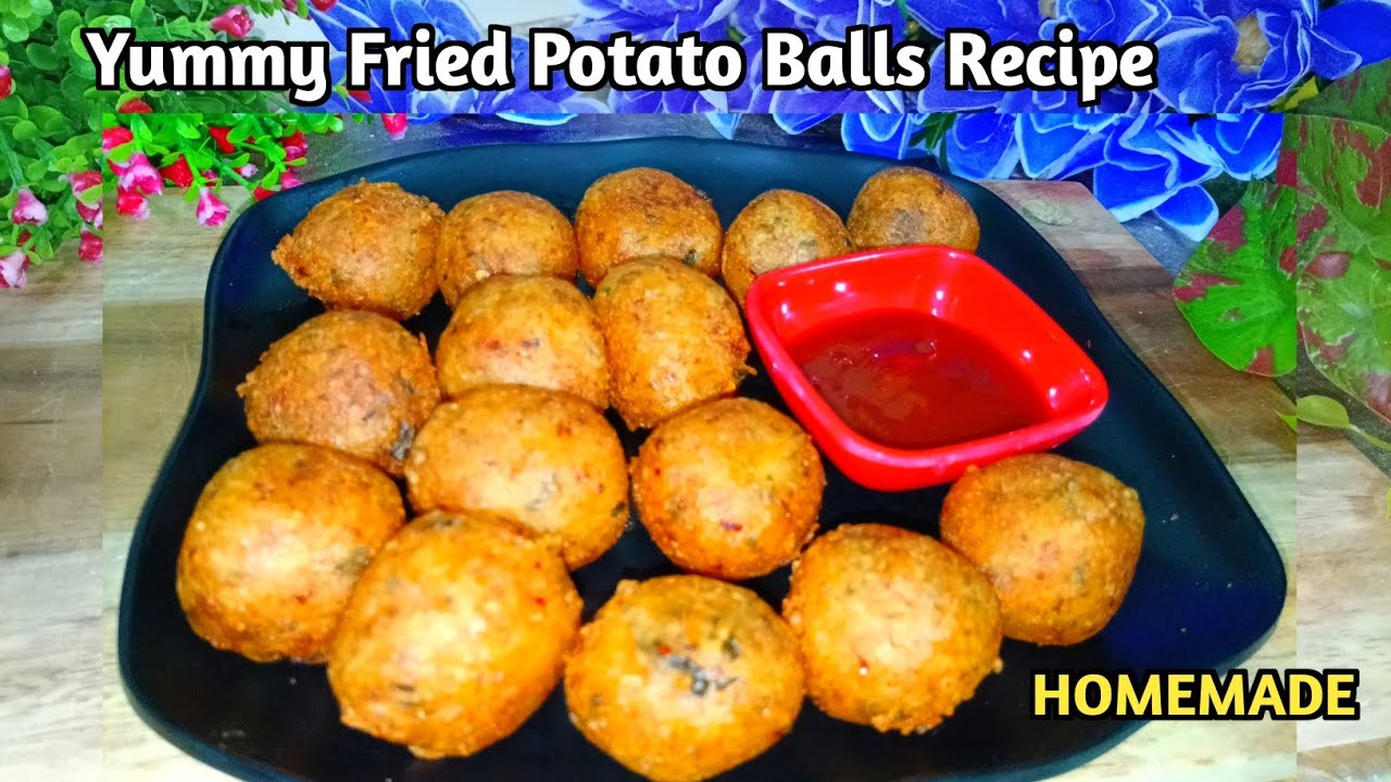 Yummy Crispy Fried Potato Balls Recipe | Easy & Delicious | Quick Snacks Recipe | Chilli Garlic Dip
