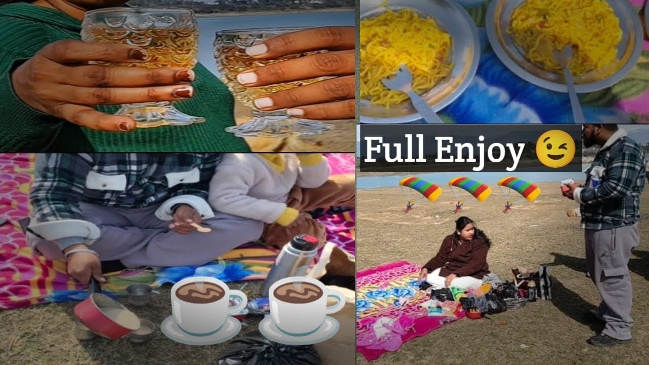 Family picnic aur paragliding Full enjoy 💯🥰🥰😍