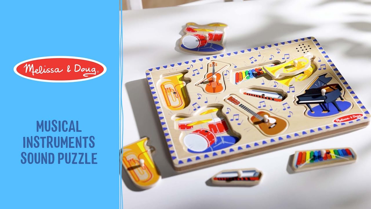 Melissa & Doug Musical Instruments Sound Puzzle - 8 Pieces