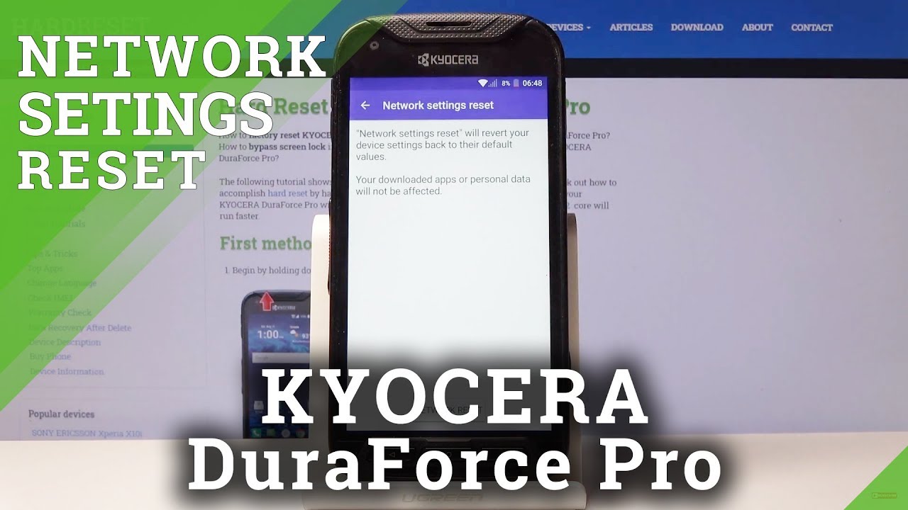How to Reset All Network Settings on KYOCERA DuraForce Pro - Set Defaults