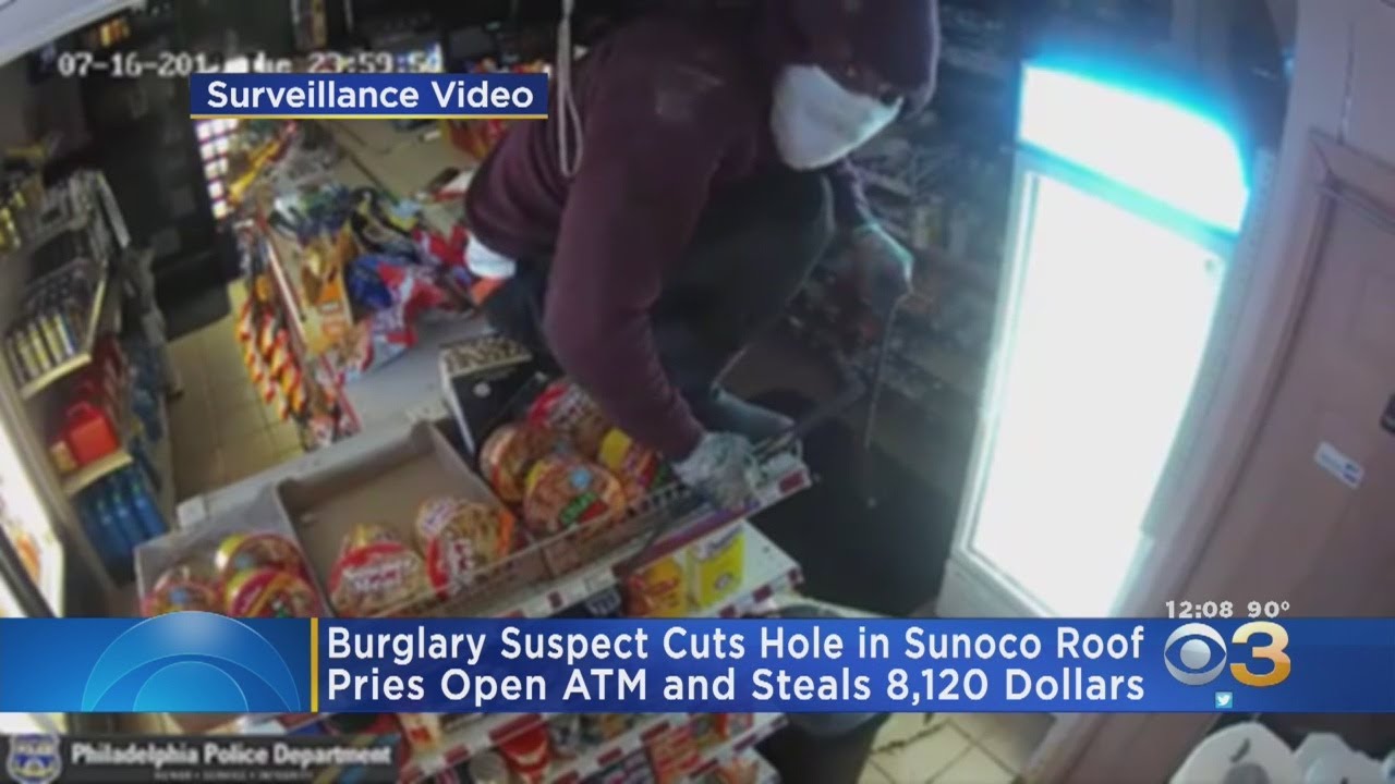 Burglary Suspect Cuts Hole In Roof, Pries Open ATM And Steals $8K: Police