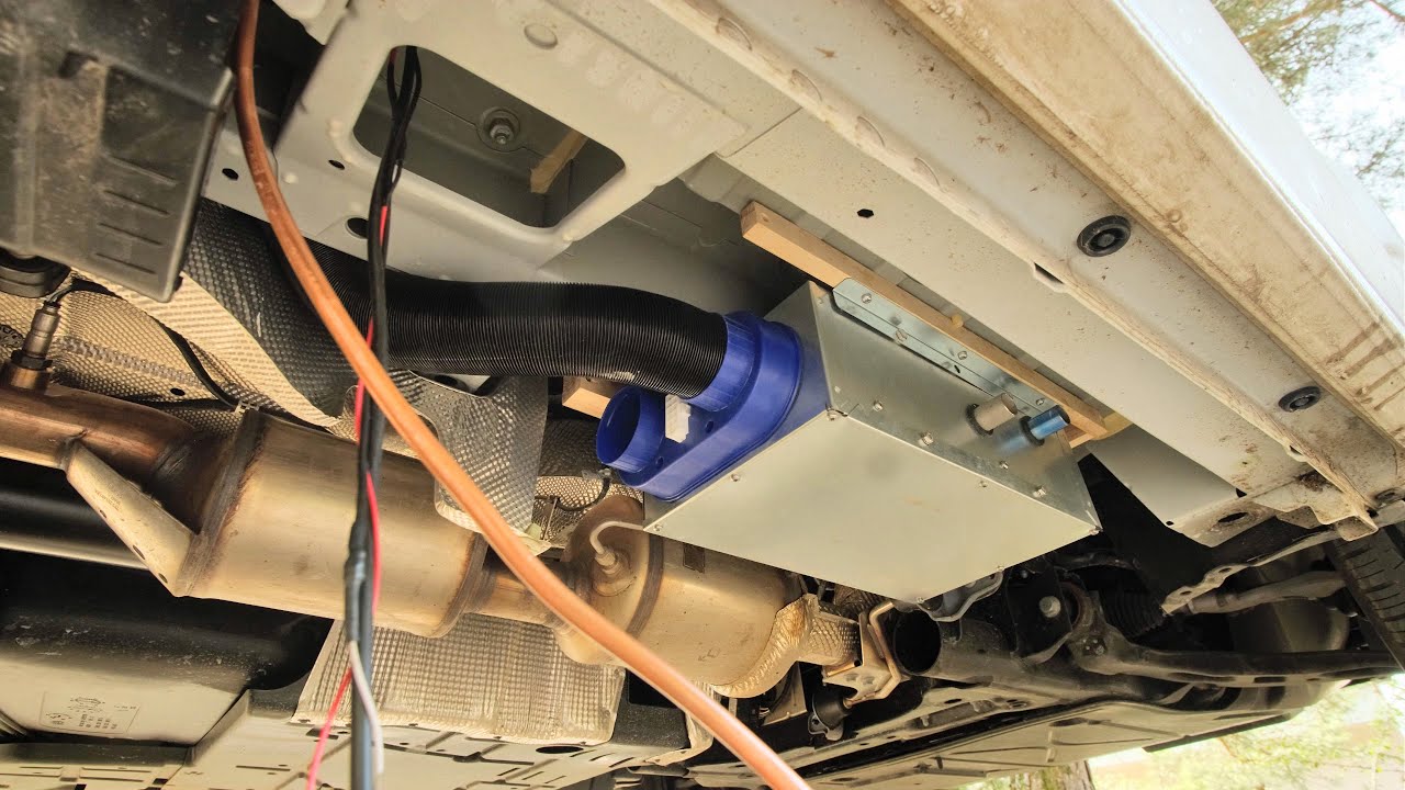 Aménagement fourgon transporter T6.1 #9 Installation du Chauffage.