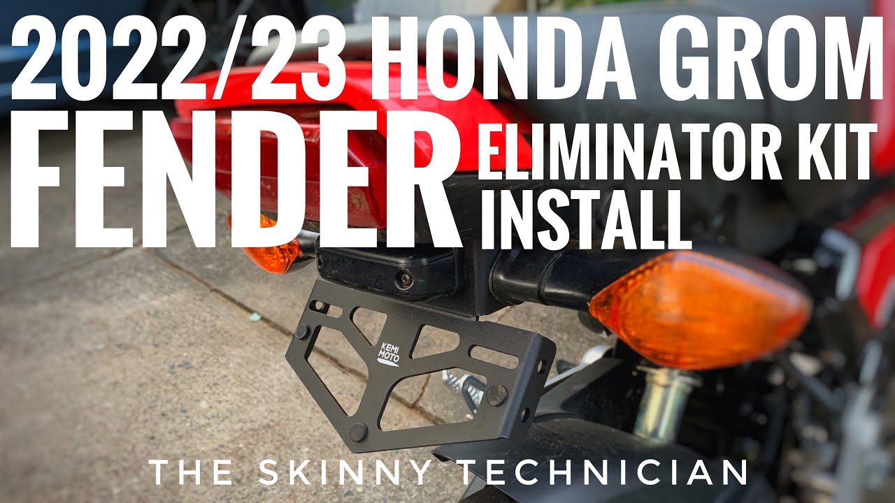 2023 Honda Grom, Kemimoto Fender Eliminator Kit Install