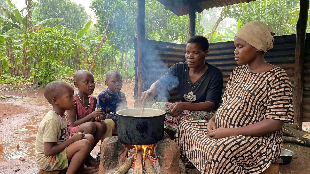 Preparing A Traditional African Breakfast For My Pregnant Daughter In Rain 🌧️