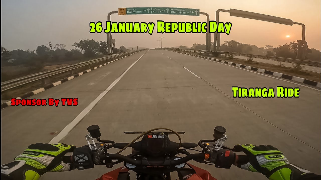 26 JANUARY REPUBLIC DAY TIRANGA RIDE || Bilaspur & Korba || Sponsor by TVS || #republicday #duke250 