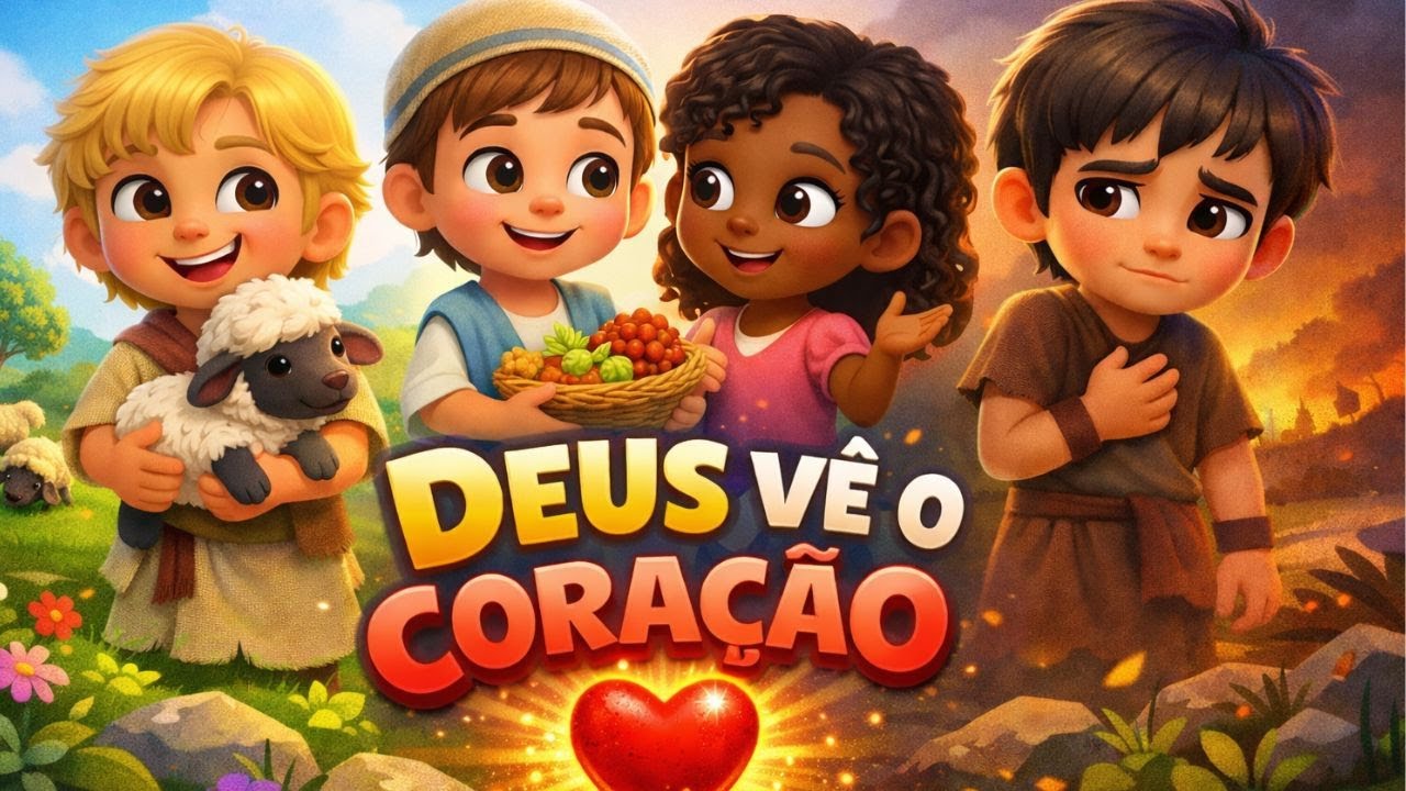 Deus Vê o Coração | História de Caim e Abel | Canção Bíblica Infantil