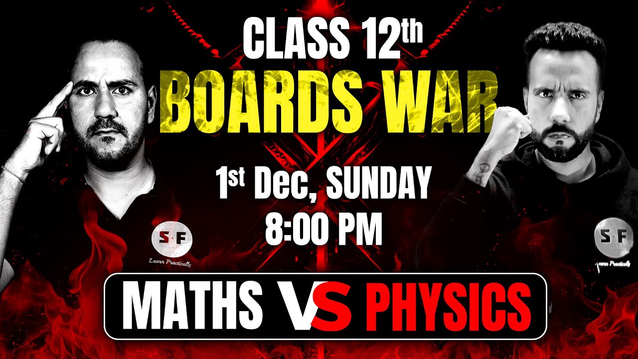 Class 12th Maths vs Physics MCQs War with Ashu Sir & Ushank Sir | Board 2024-25 Special Preparation