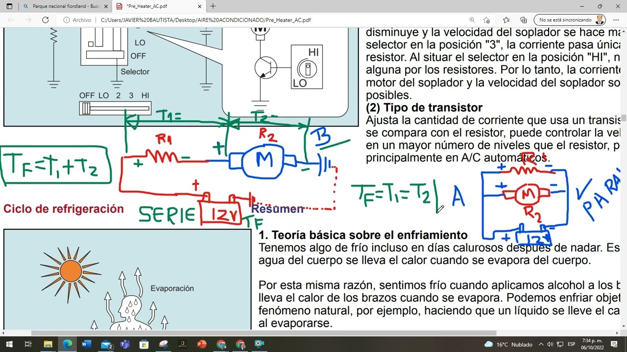 ELECTROVENTILADOR O SOPLADOR DEL AIRE ACONDICIONADO CON VELOCIDADES