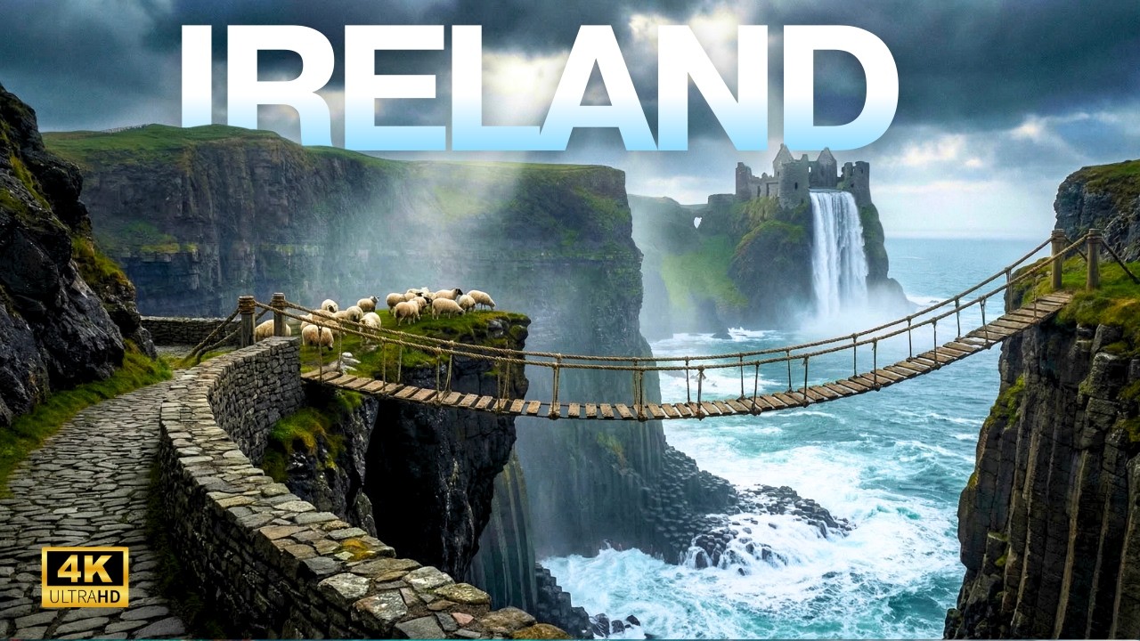 🇮🇪 NATURE'S VILLAIN LAIR | The Bizarre Jagged Island Rising From The Atlantic | 4K Dark Ocean Chill