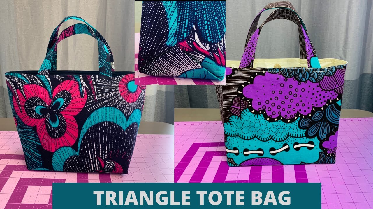 HOW TO MAKE A TRIANGLE TOTE BAG | DIY SEWING PROJECT