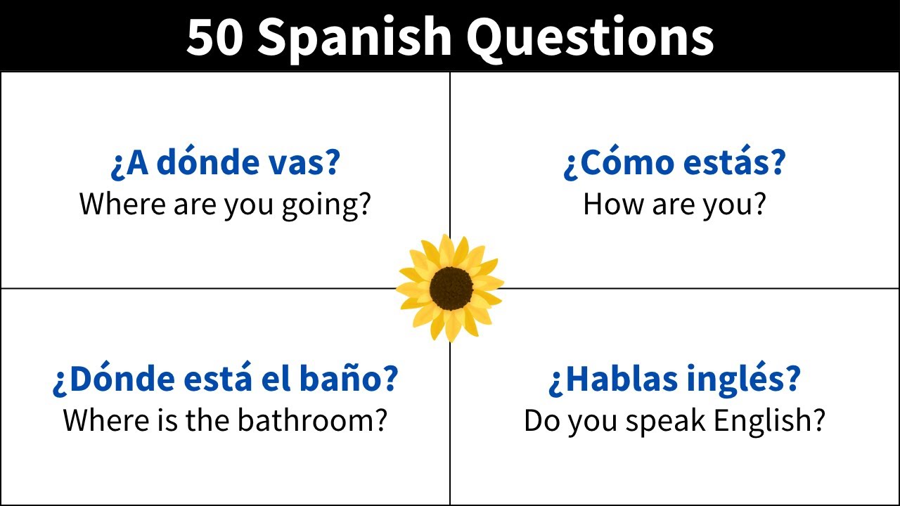 50 Common Questions in Spanish