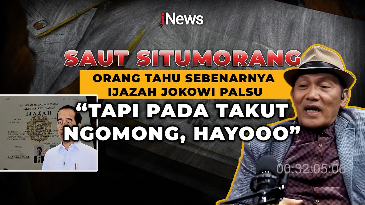 Saut Situmorang: Ijazah Jokowi Palsu, Tapi Orang Takut Ngomong | TO THE POINT AJA (13/10)