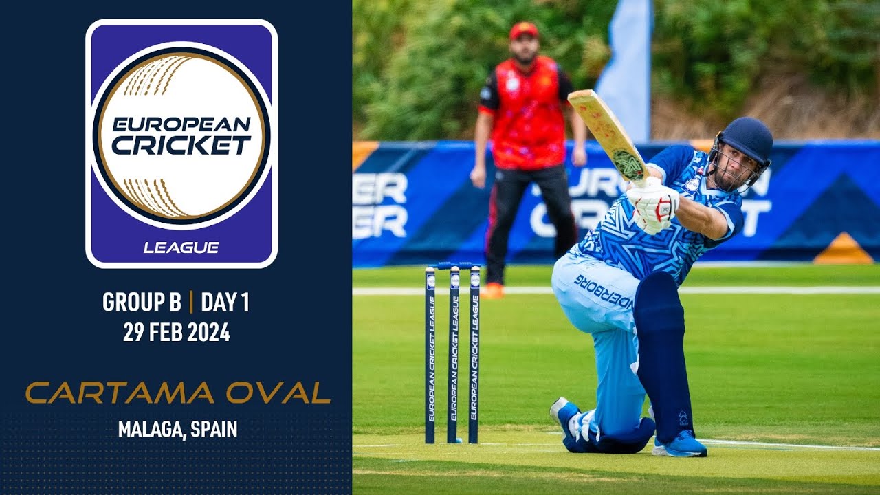 🔴 European Cricket League, 2024 | Group B, Day 1 | Cartama Oval, Malaga, Spain | T10 Live Cricket