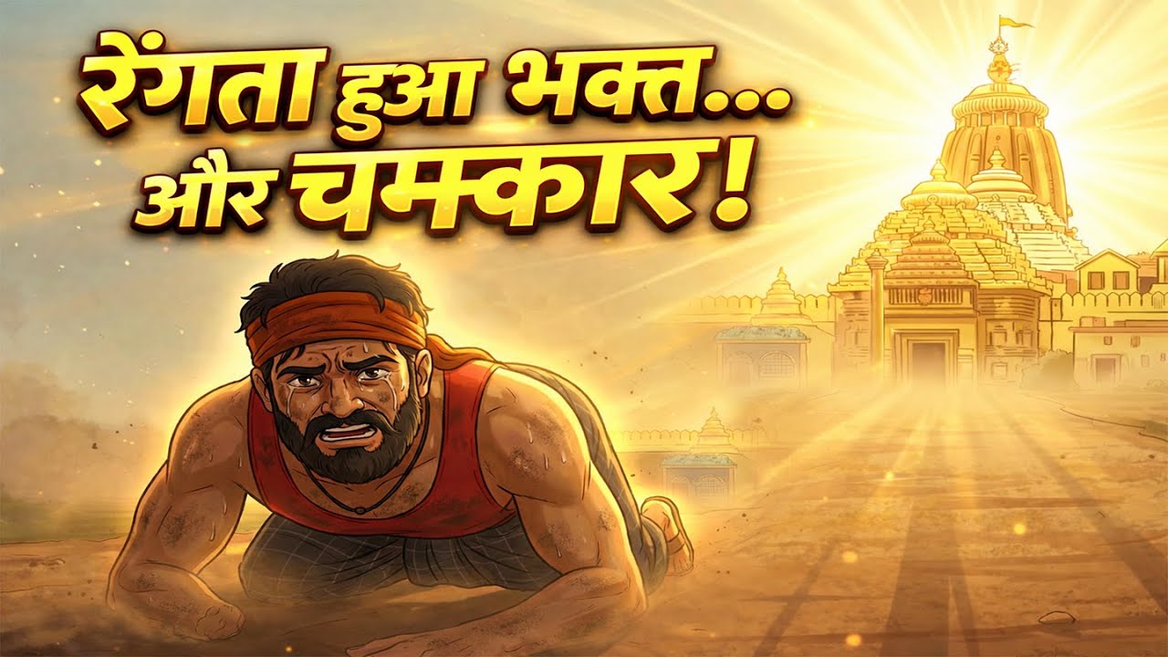 रेंगता हुआ भक्त… और भगवान स्वयं चल पड़े | Jagannath Bhakti Katha  | 2D Animation  | Krishna Darshan