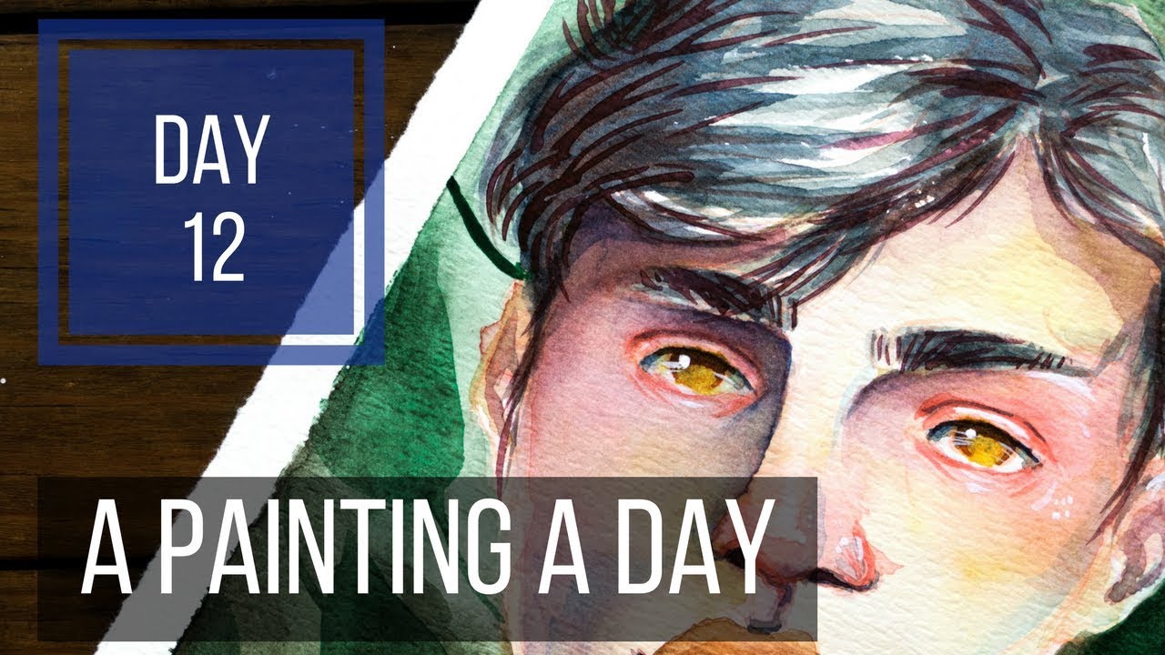 How to MIX Skin Tones with Watercolors - A Painting a Day - Day 12! Watercolor Portrait