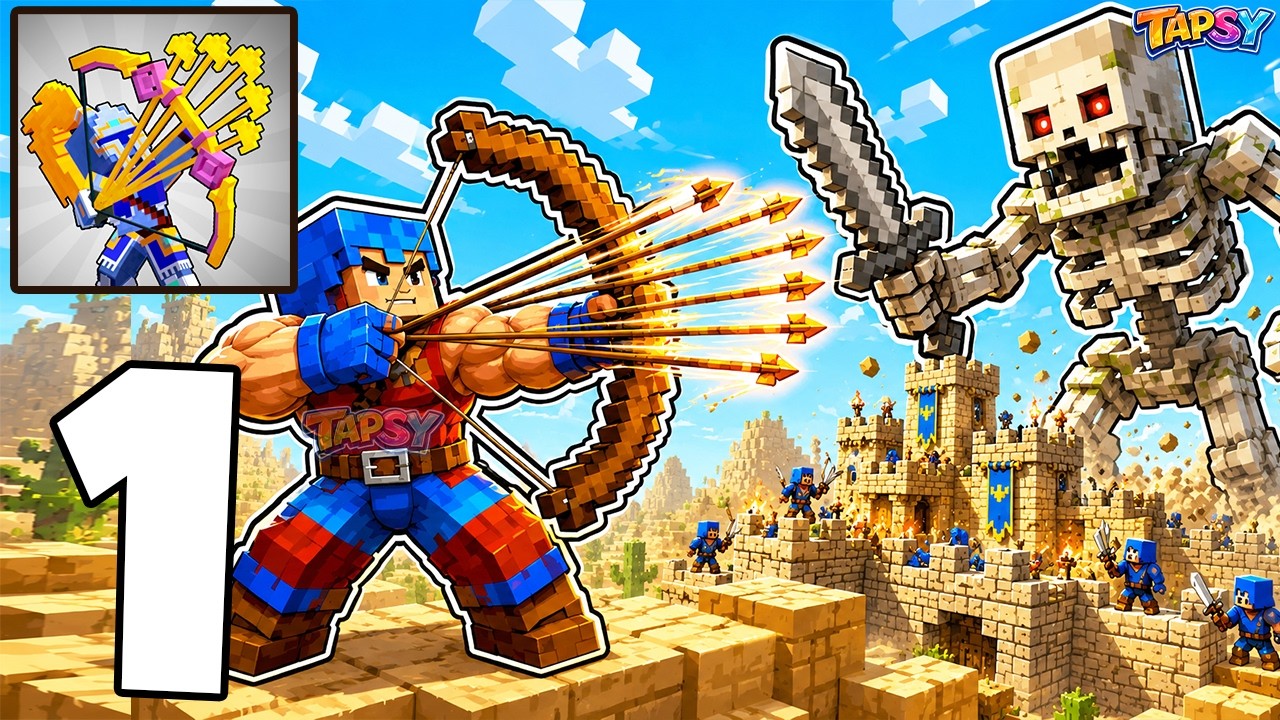 🏹Craft Archers Merge And Shoot Gameplay Walkthrough Part 1 - Intense Bow Combat (Android, iOS)