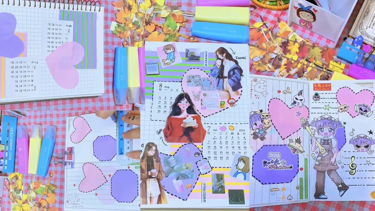 [💙PAPER DIY🎀] Journal Decor with Handmade Stickers - Autumn Girl Stickers