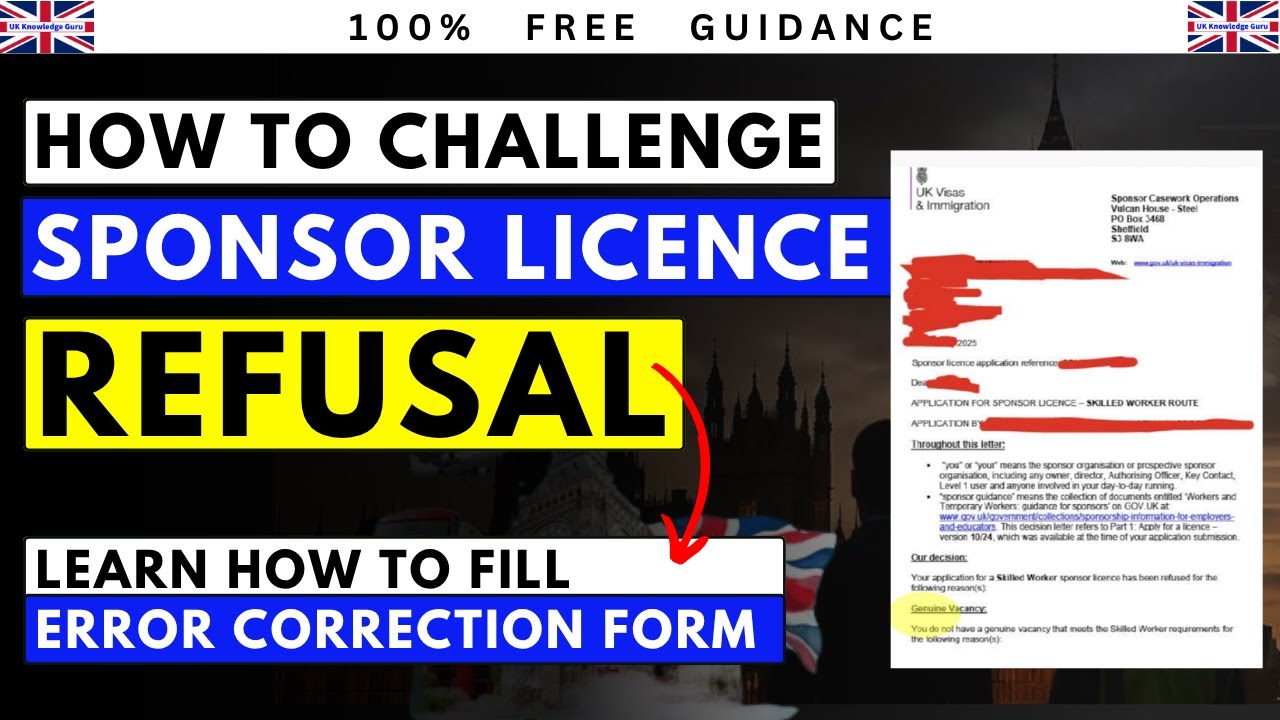 Sponsor Licence Refused? Fix It & Appeal | Step-by-Step, UK 2026