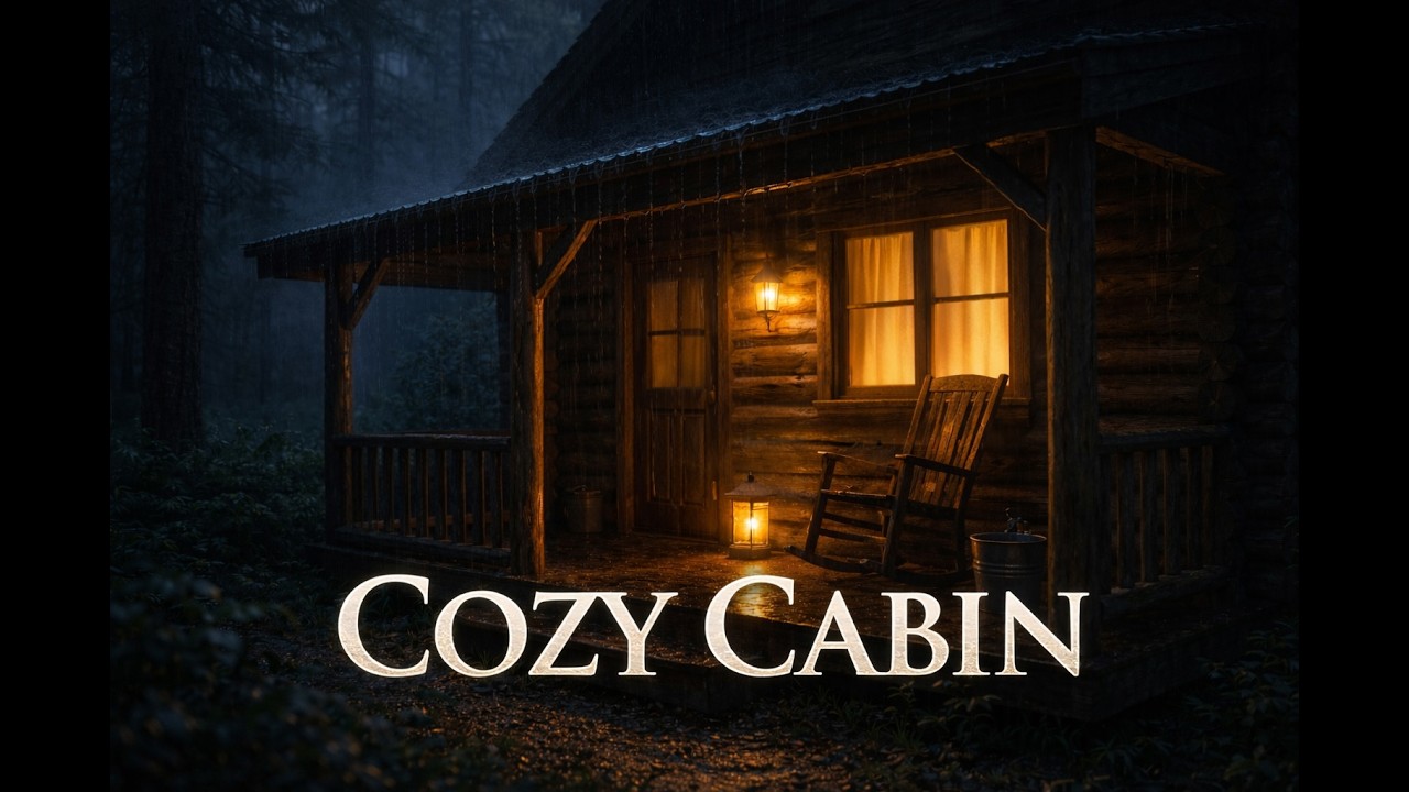 Gentle Rain at Cozy Cabin | Relaxing Rain Sounds for Sleep (10 Hours, No Music)