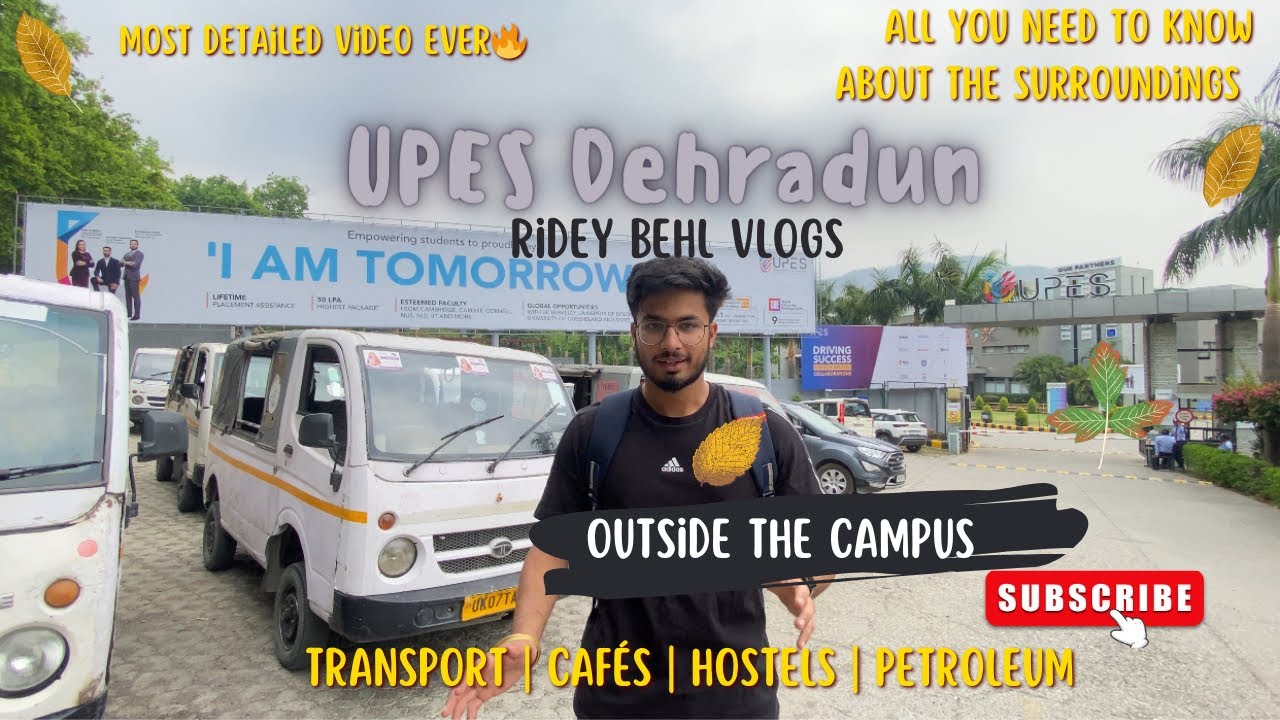 Upes Dehradun outside campus tour vlog🔥| Most detailed video ever💯 | Ridey behl vlogs #vlogger