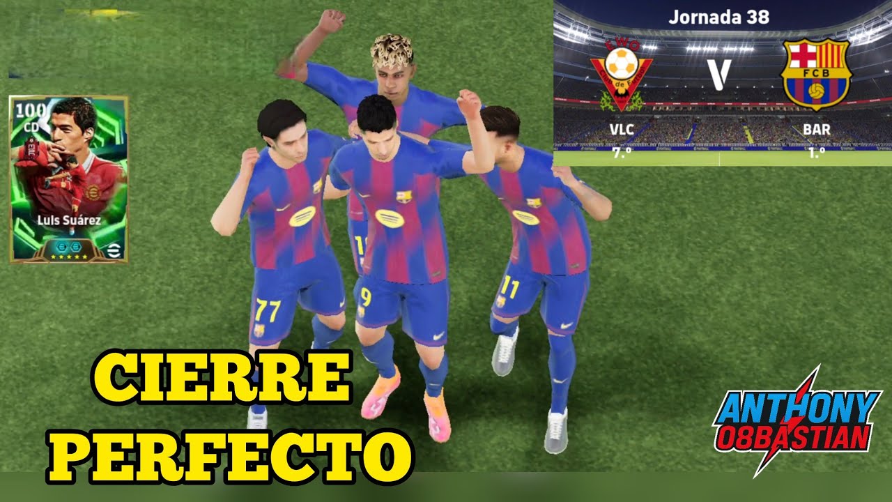 DOBLETE DE LUIS SUÁREZ en el partido del Barça ante Valencia | Liga España Jornada 38 efootball