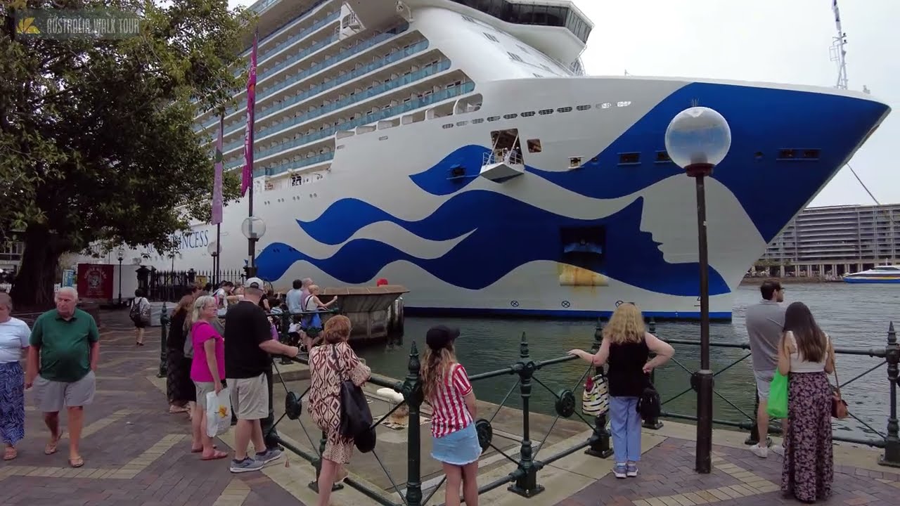 Royal Princess Cruise Ship Sailing from iconic Circular Quay Sydney Australia