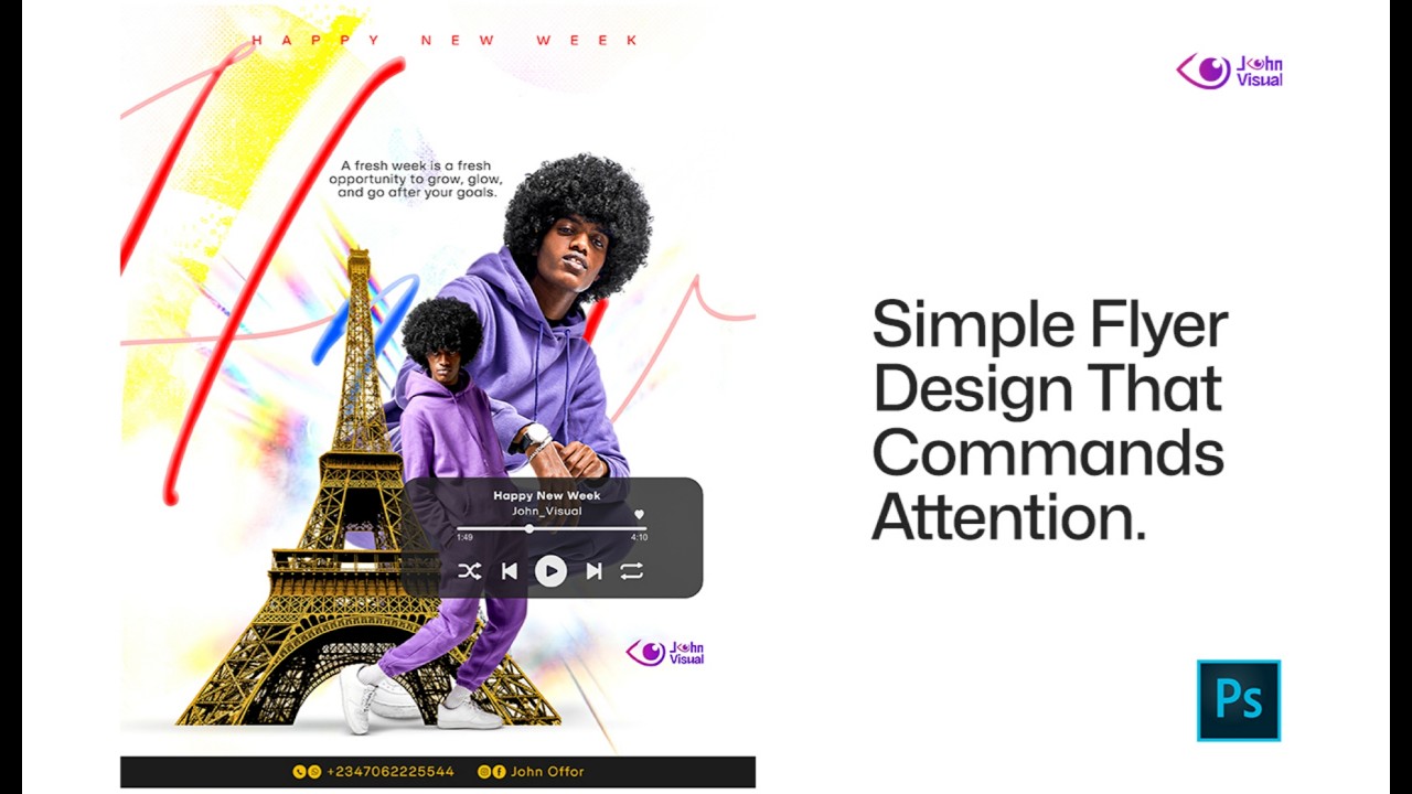 SIMPLE HAPPY NEW WEEK FLYER DESIGN