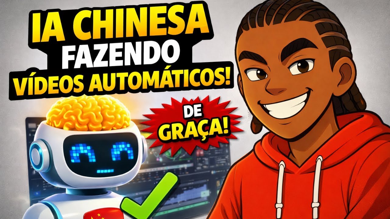 IA CHINESA FAZ VÍDEOS LONGOS DE GRAÇA (AUTOMÁTICO)