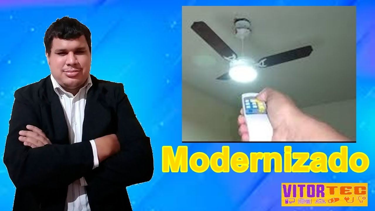 Ventilador de teto com luminária LED e controle remoto by Vitor Tec eletricista em Colatina ES