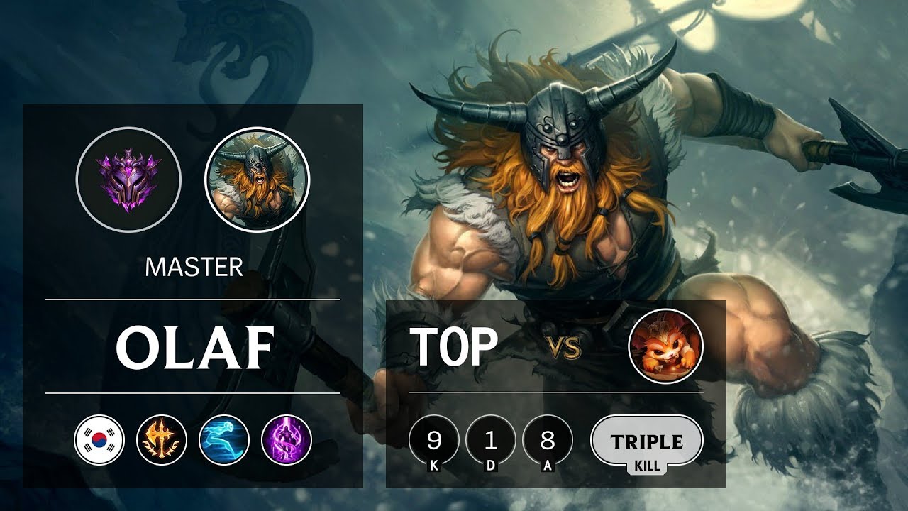 Olaf Top vs Gnar - KR Master Patch 9.12