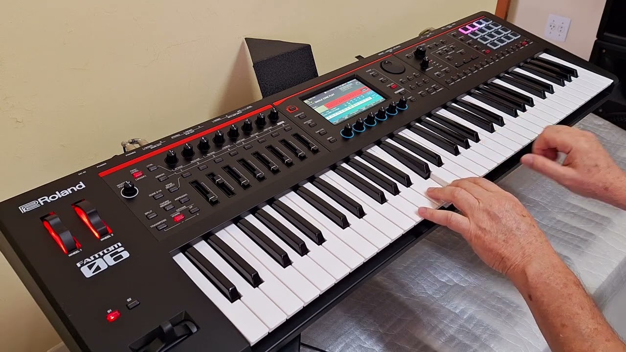 Roland Fantom 06 with Yamaha CP80 E.Grand Multisamples