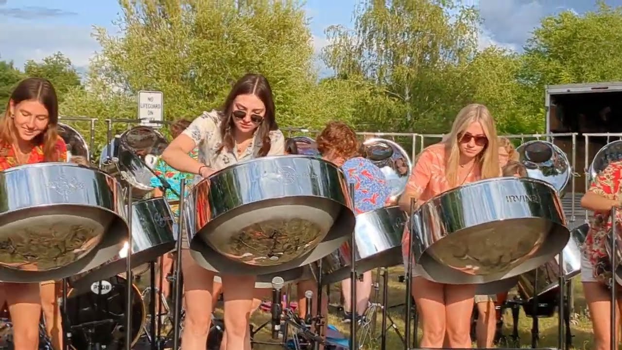 Nutcracker Russian Dance - by the Petoskey High School Steel Drum Band. Bellaire, Michigan July 2023