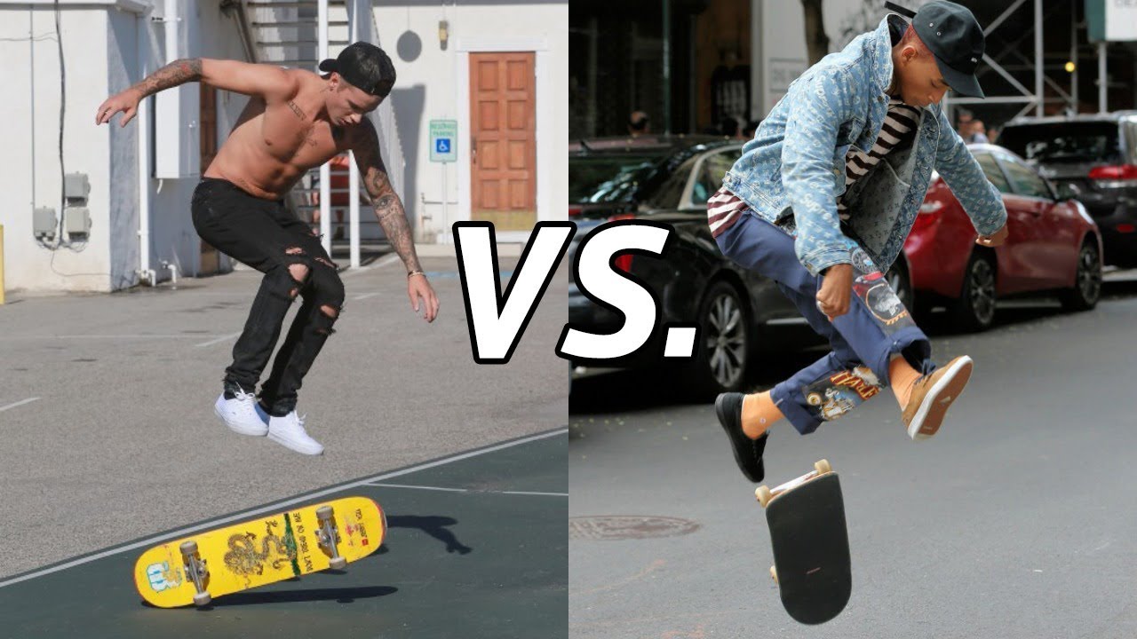 Justin Bieber Vs. Jaden Smith Skateboarding