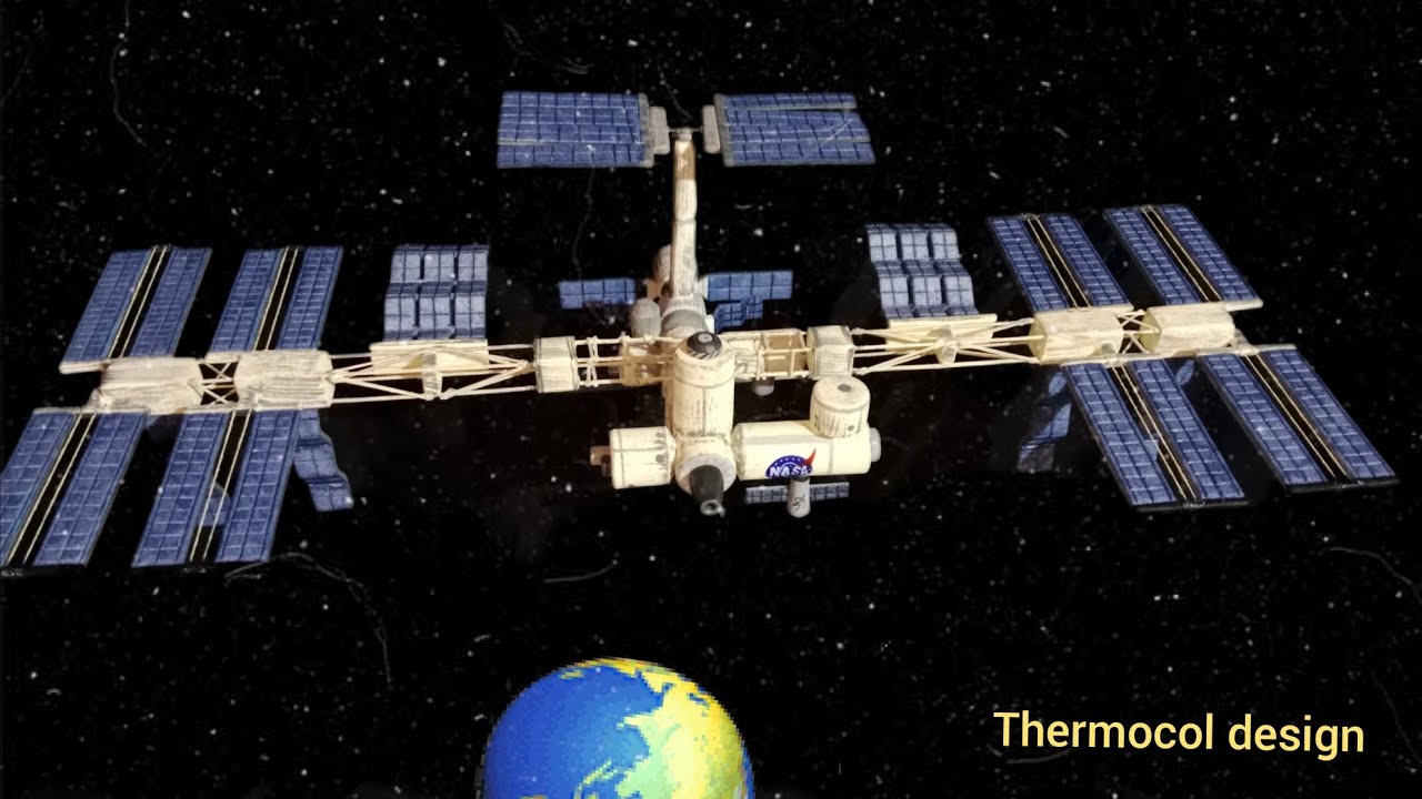 how to make ISS  (international space station) at home #nasa #iss #viralvideo #art  #isro