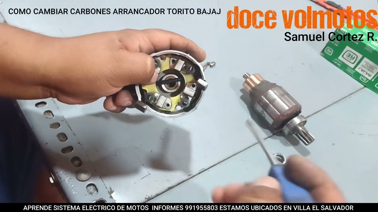 COMO CAMBIAR CARBONES ARRANCADOR TORITO BAJAJ