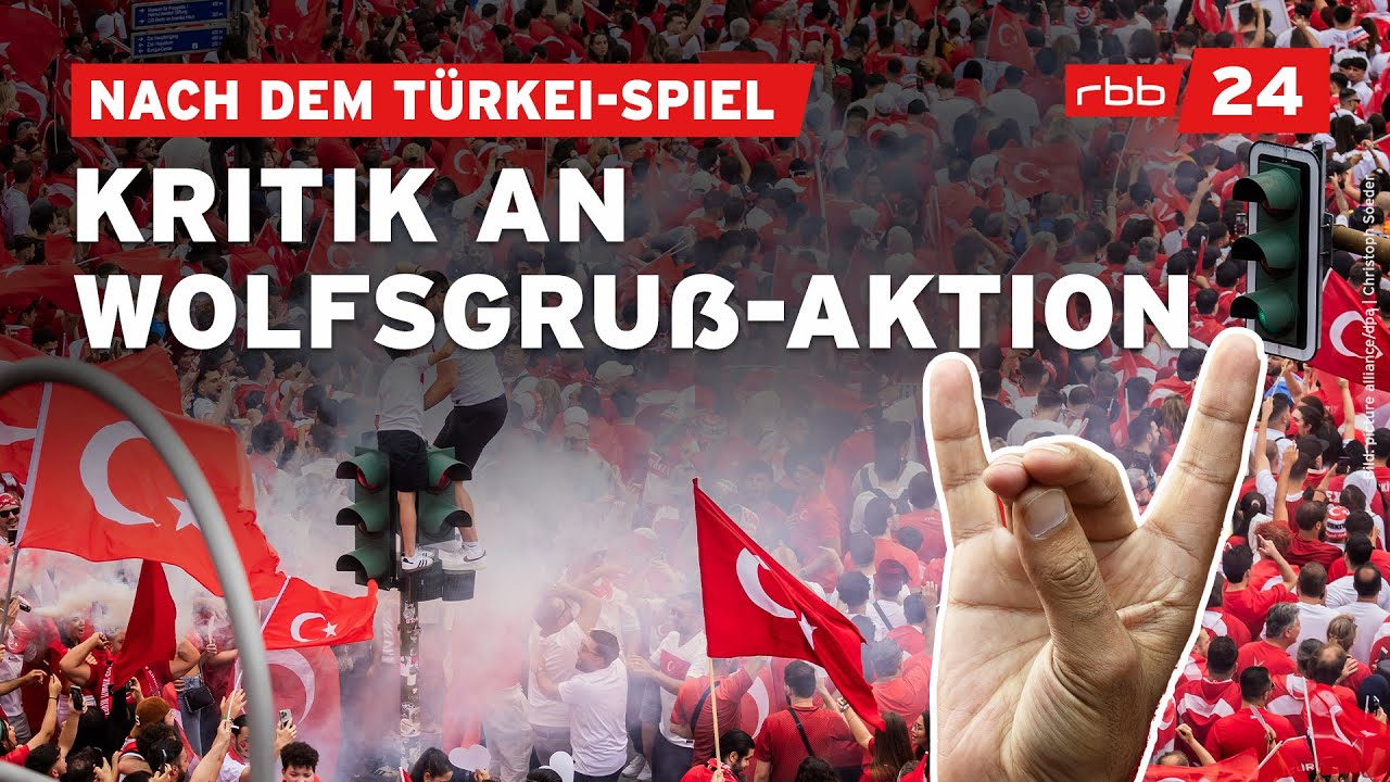 Anspannung bei der EM: Türkei-Fans zeigen rechtsextremen „Wolfsgruß”