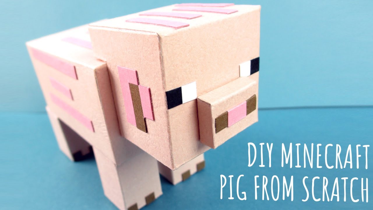 DIY Minecraft Pig From Scratch | Minecraft Papercraft Pig | Paper Crafts