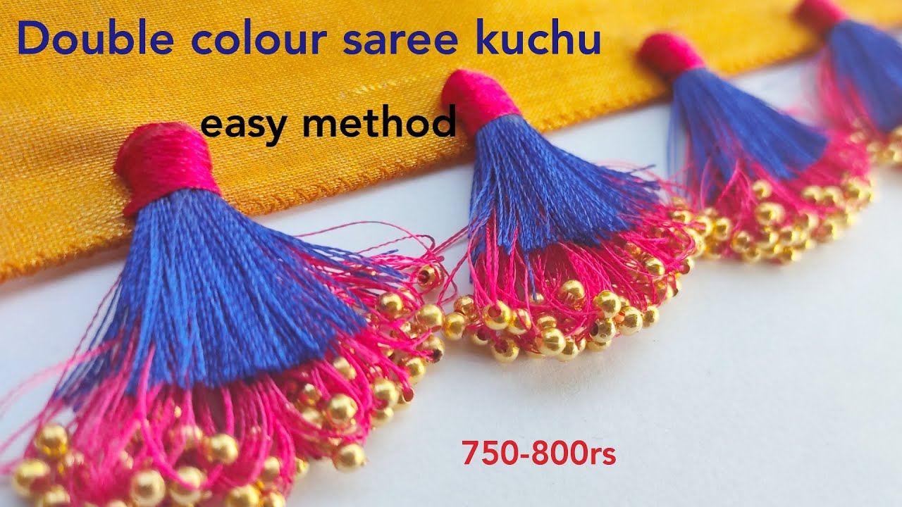Using only small beads make latest saree kuchu || Design#181 || ಸೀರೆಕುಚ್ಚು