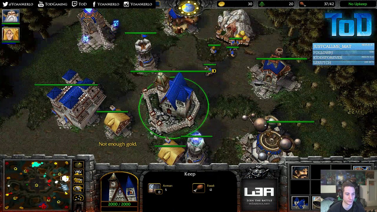 Warcraft III #737 - ToD & Grubby 2v2 vs Undead&NightElf (Lost Temple)