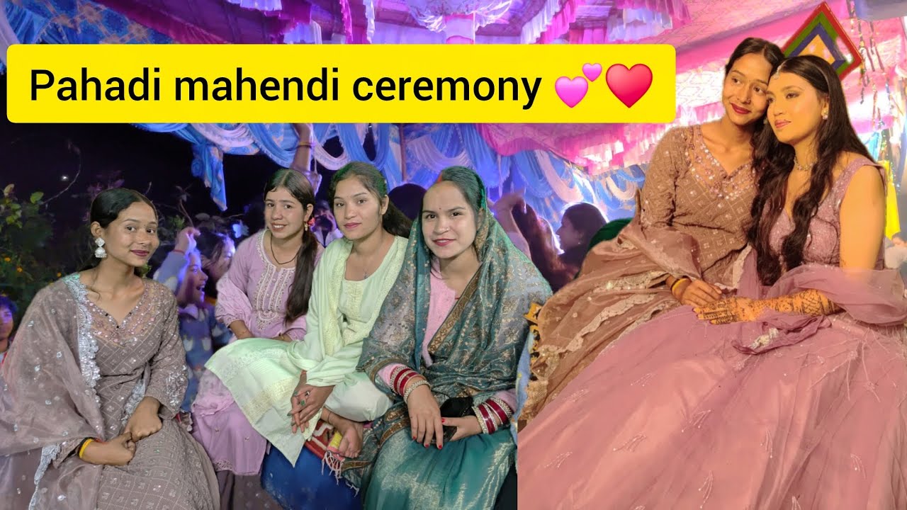 मेहंदी की रौनक ♥️|traditional pahadi mahendi function 🌻|pahadilifestylevlogs |wedding |