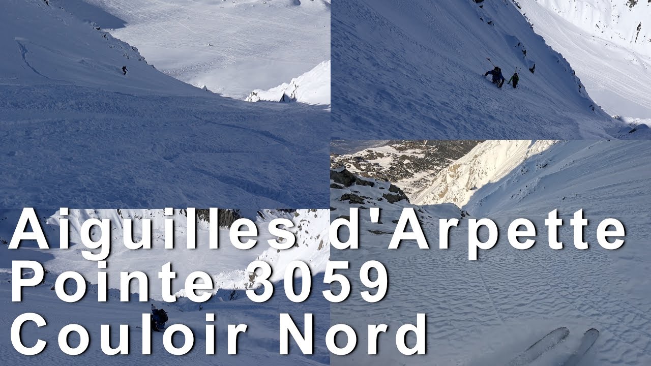 Aiguilles d'Arpette Pointe 3059 Couloir Nord Ski de randonnée alpinisme Val d'Arpette Champex Valais