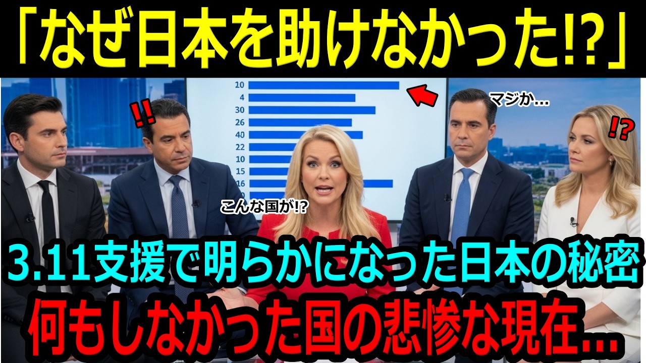 【海外の反応】「信じられない...なぜ日本を助けなかった のか！」東日本大震災で各国の支援の差が明確に！その選択が全世界を震撼させた理由
