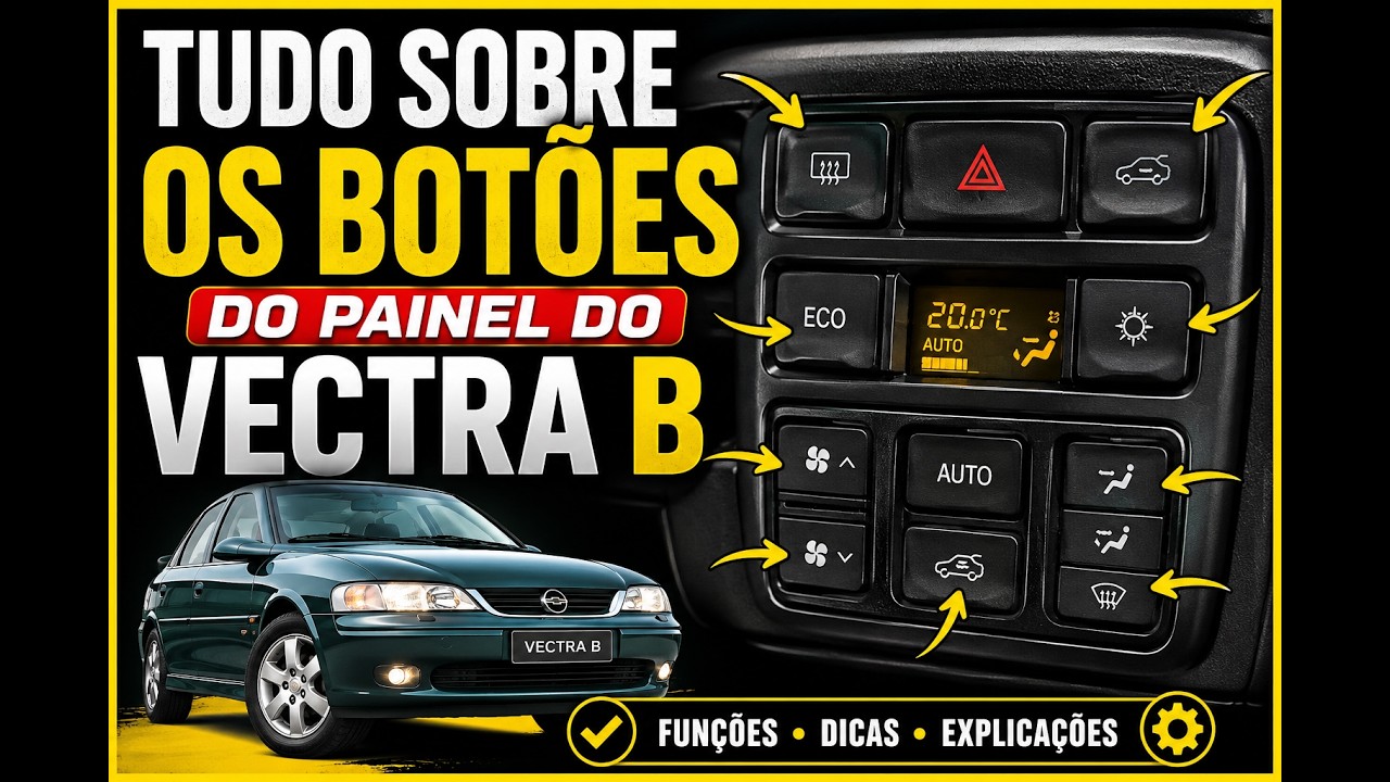 INSTALAÇÃO DE LEDS NOS BOTÕES DO PAINEL DO VECTRA (1996 a 2005), SAIBA TUDO SOBRE ESTES BOTÕES