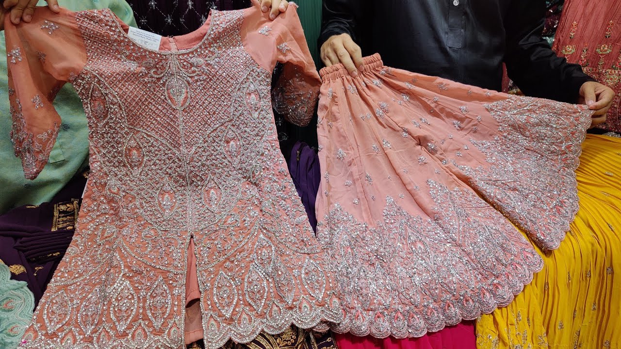বাচ্চাদের পাকিস্তানি নায়রা কাট ড্রেস/Stone work Pakistani naira cut dress for baby girl Eid 2023