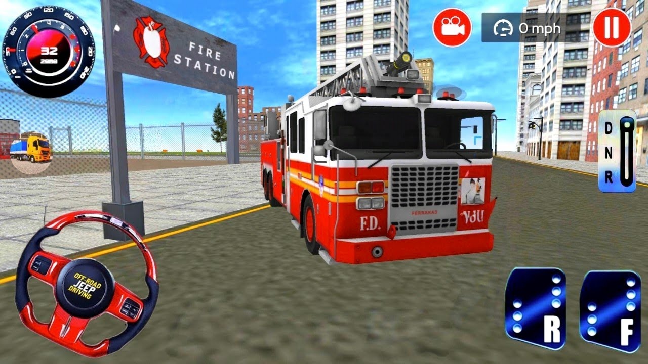 Truck Pemadam Kebakaran Panjang Padamkan Api Kota - Mobil Balap Simulator Android Gameplay