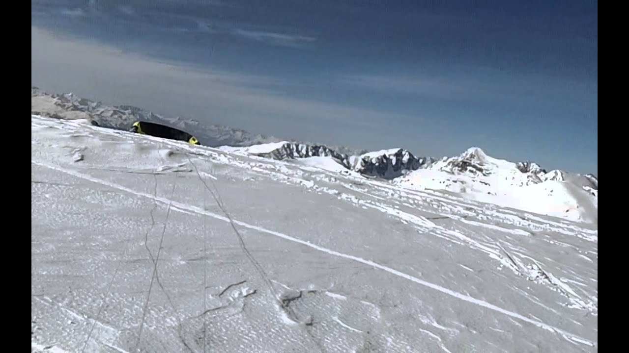 Snowkite sul ghiacciaio Cevedale