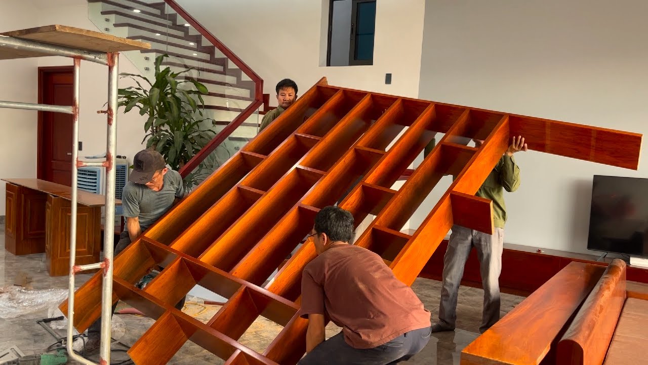 Ingenious Skill Woodworking MrVan // Latest Amazing Design Wood Partition Kitchen Room & Living Room