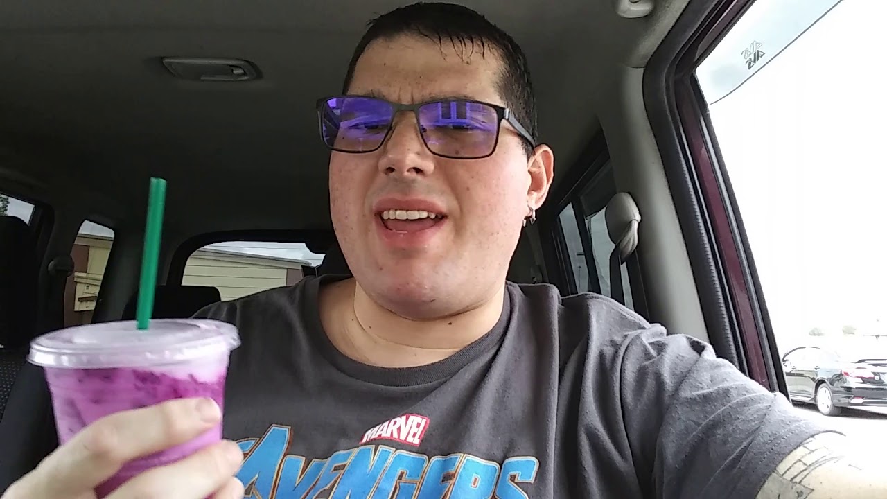 Trying out Dragon drink from Starbucks.