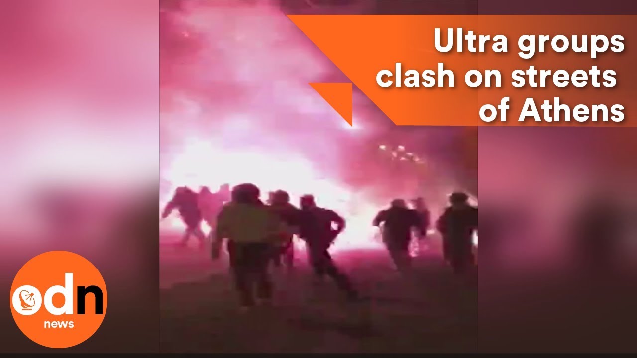 Ultra groups from AEK, Ajax and Panathinaikos clash on streets of Athens