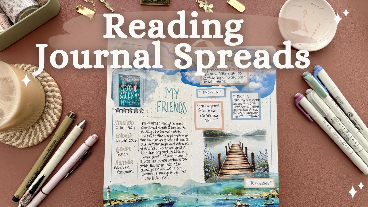 January Reading Journal 📚 11 Books & Creative Spreads